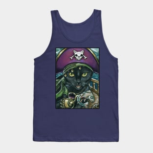 Black Cat Pirate - 1st Design - Cat Tank Top